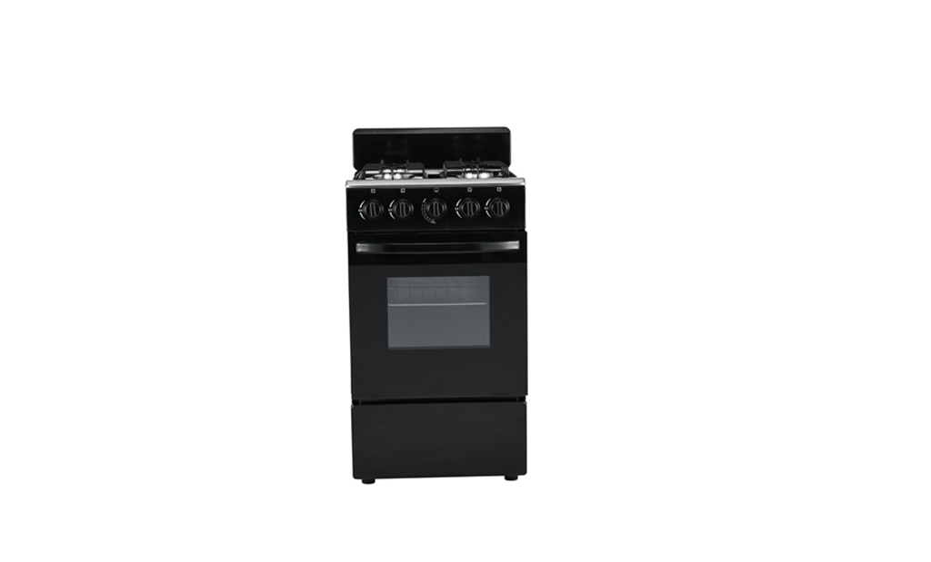 Black 20 Inch 4 Burners Gas Oven