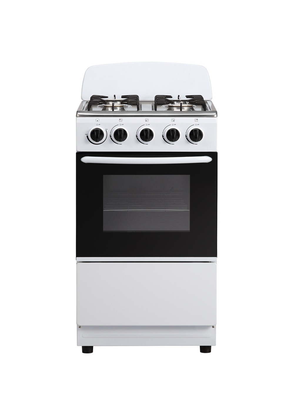 4 Burners Gas Stove Range with Tempered Glass Top