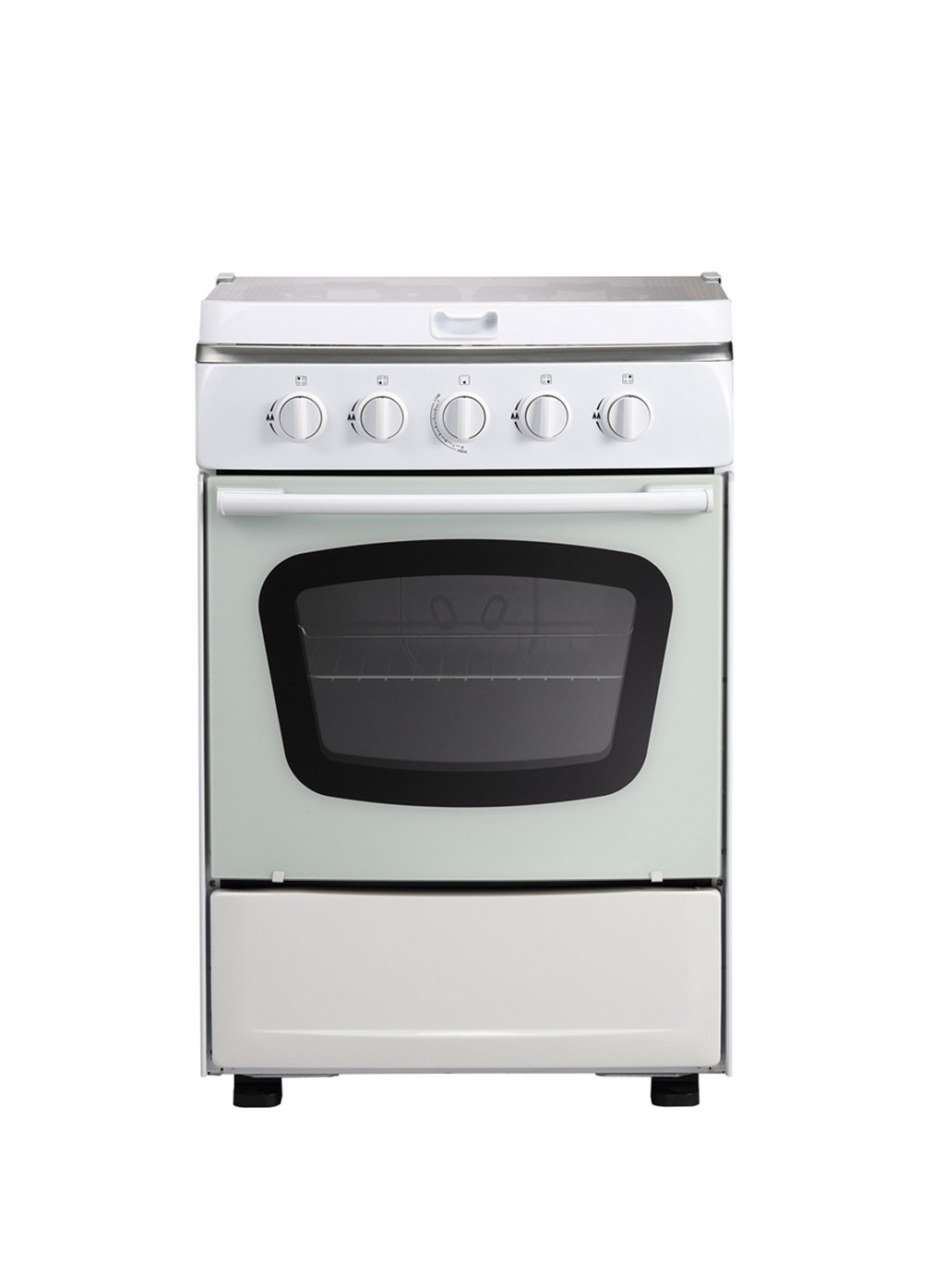4 Burners White Gas Oven