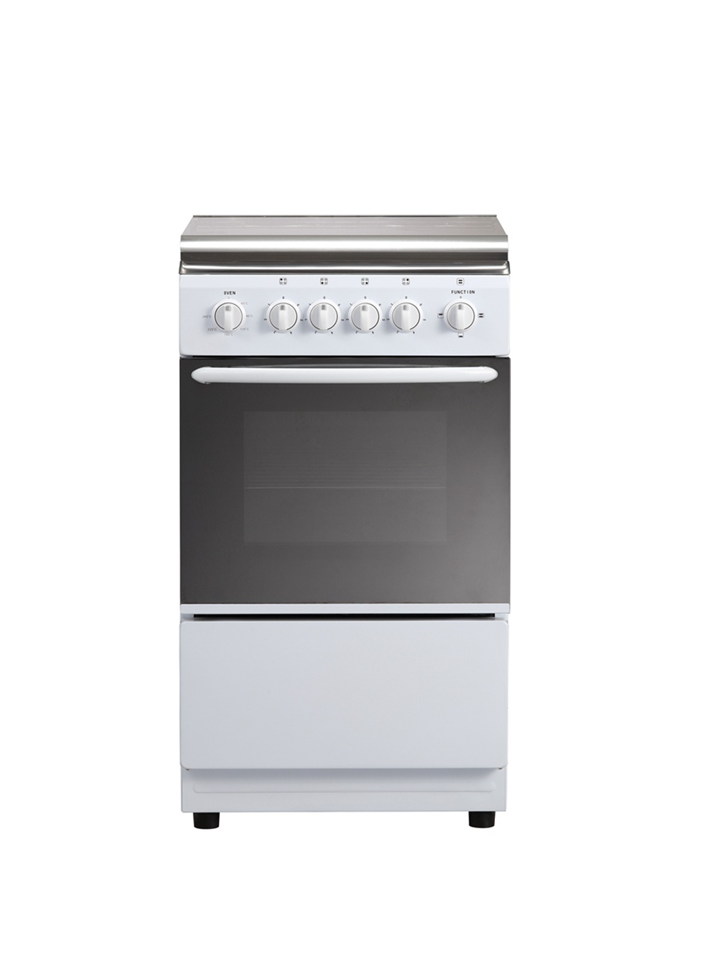  4 Burners Freestanding Electric Oven in White