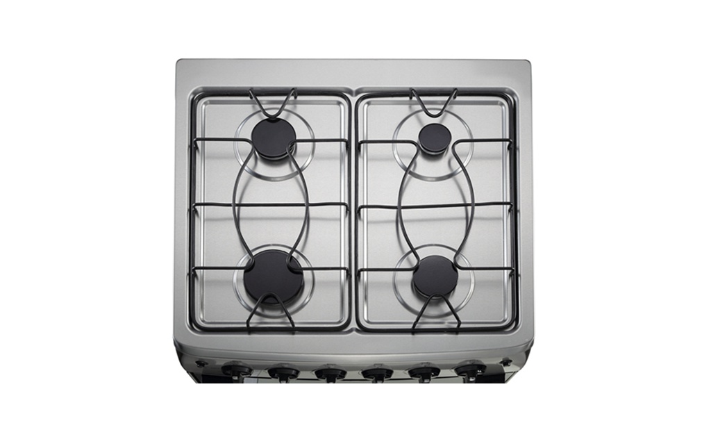 Silver Freestanding Stainless Steel Gas Stove