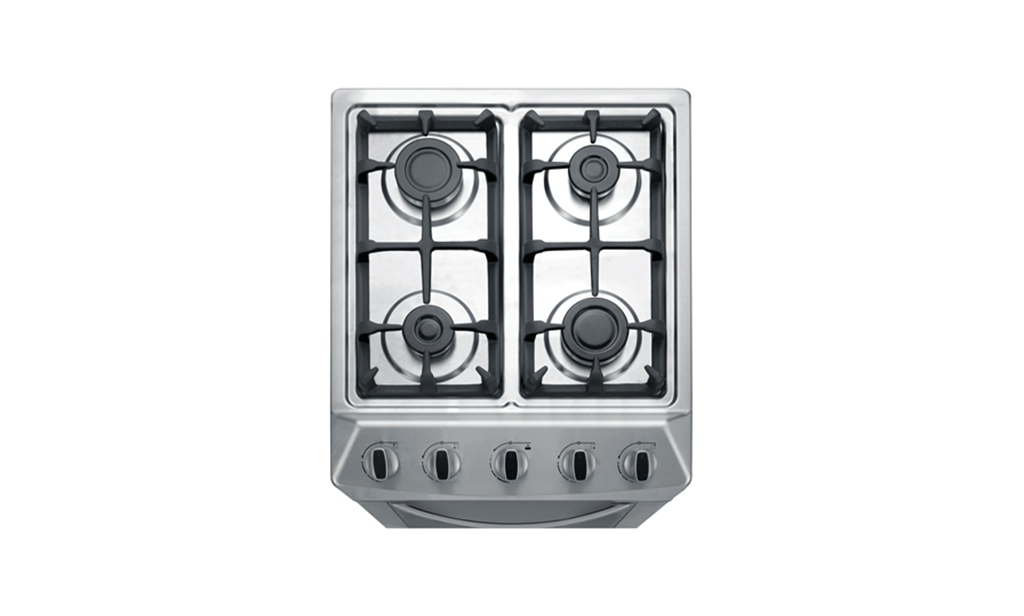 Glass Top with 4 Burners Dual Fuel Gas Oven