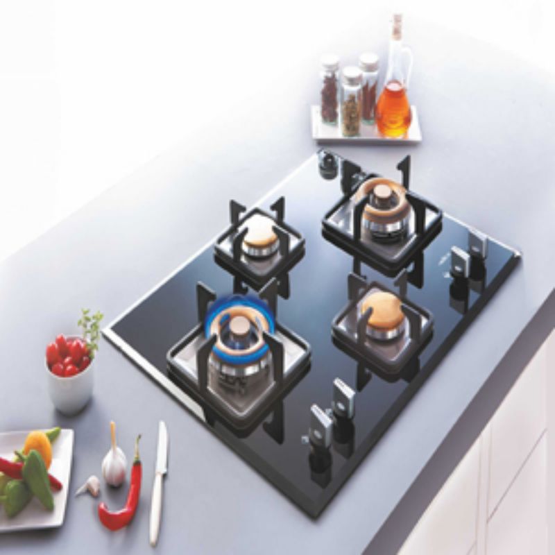 Glass Top with 4 Burners Dual Fuel Gas Oven